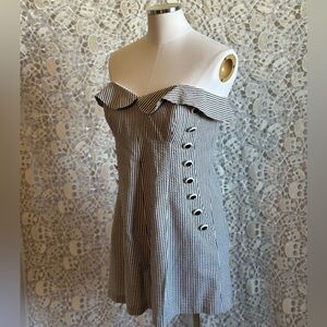 Vintage Betsy Johnson Seersucker Romper. Women’s Size:10.